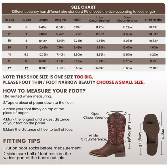 J's.o.l.e Women Dark Brown Cowboy Boot Square Toe Western Cowgirl Fashion Botte - Picture 4 of 9